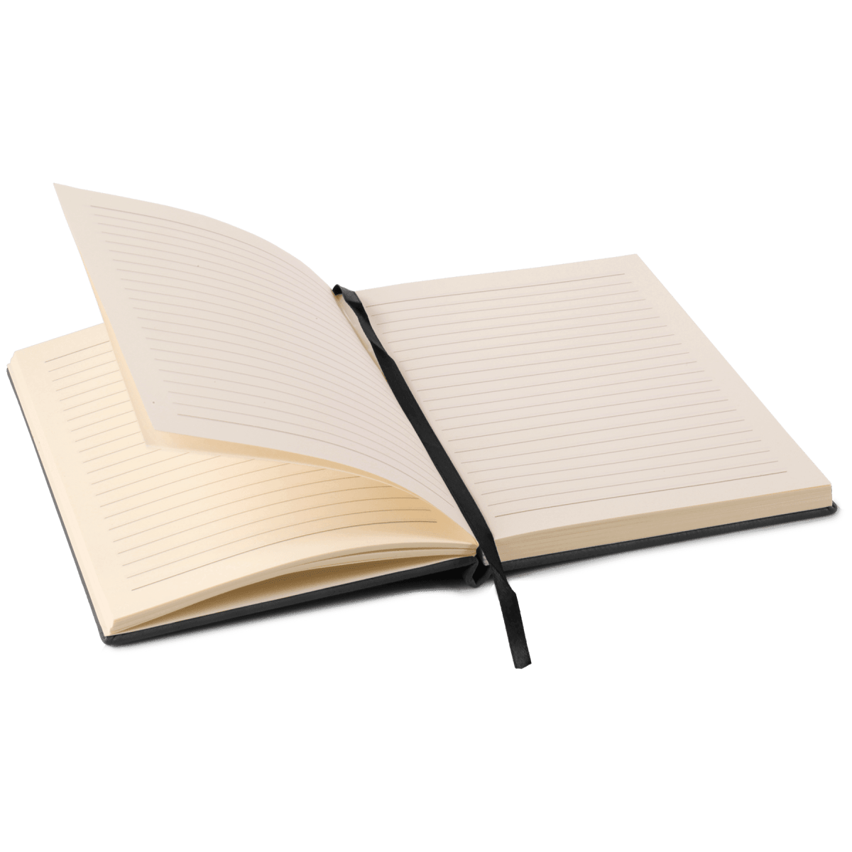 Notebook - Engravable Leatherette Bound With Ribbon Bookmark 5 3/8