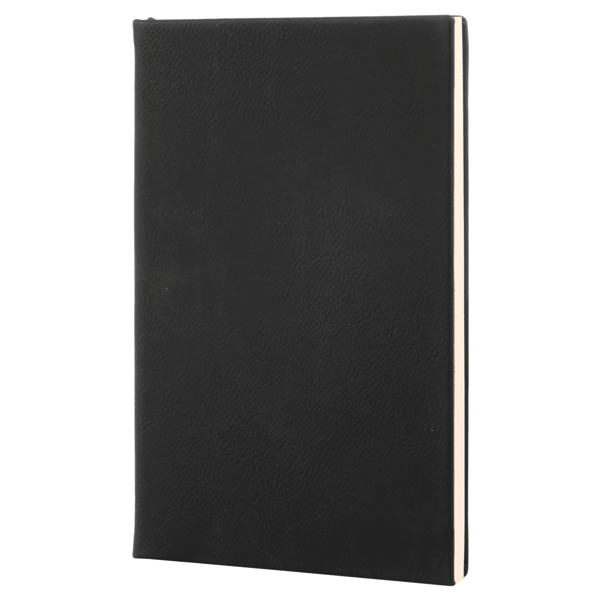 Notebook - Engravable Leatherette Bound With Ribbon Bookmark 5 3/8