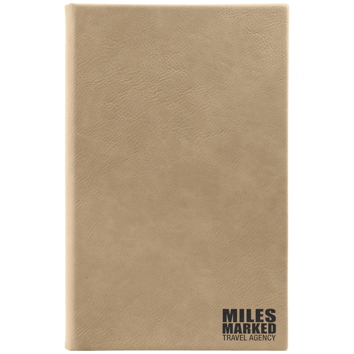 Notebook - Engravable Leatherette Bound With Ribbon Bookmark 5 3/8