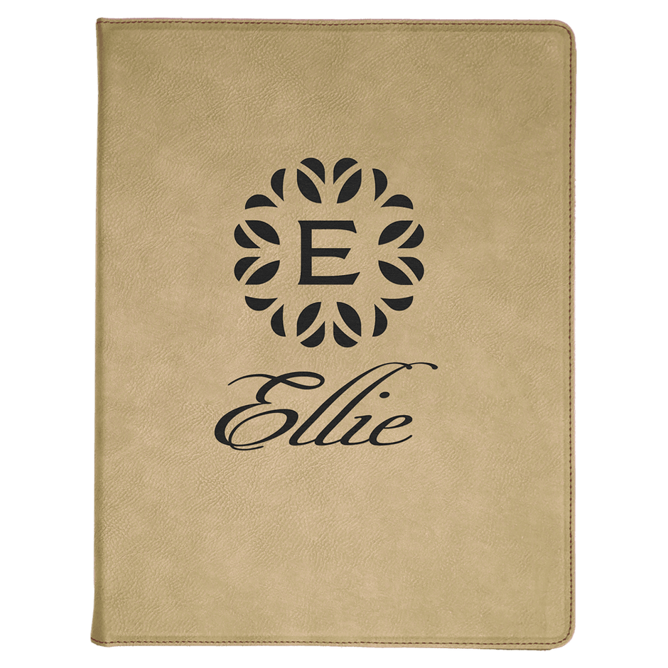 Notebook - Engravable Leatherette Portfolio with Lined Pad 9 1/2" x 12" - 2 Colors - Custom Crafting Alliance, LLC