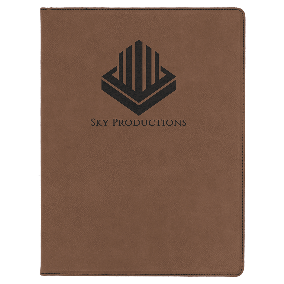 Notebook - Engravable Leatherette Portfolio with Lined Pad 9 1/2" x 12" - 2 Colors - Custom Crafting Alliance, LLC