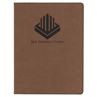 Notebook - Engravable Leatherette Portfolio with Lined Pad 9 1/2" x 12" - 2 Colors - Custom Crafting Alliance, LLC