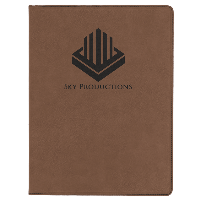 Notebook - Engravable Leatherette Portfolio with Lined Pad 9 1/2" x 12" - 2 Colors - Custom Crafting Alliance, LLC