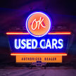 OK Used Cars Authorized Dealer Chevrolet Neon Signs Light