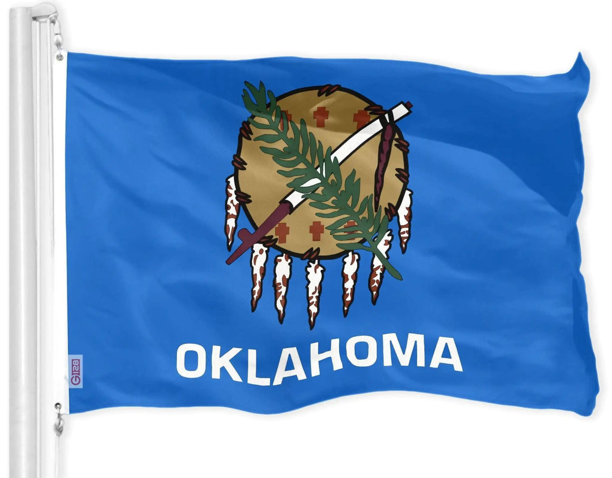 Oklahoma OK State Flag 3x5 Ft Printed 150D Polyester Indoor Outdoor Vibrant - Custom Crafting Alliance, LLC