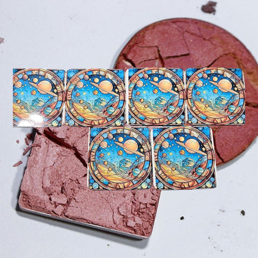 “Oops” Sublimated Cork Coaster Set - Celestial Design - Custom Crafting Alliance