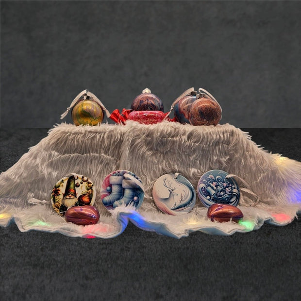 Paint Poured Christmas Ornaments - Small - Custom Crafting Alliance