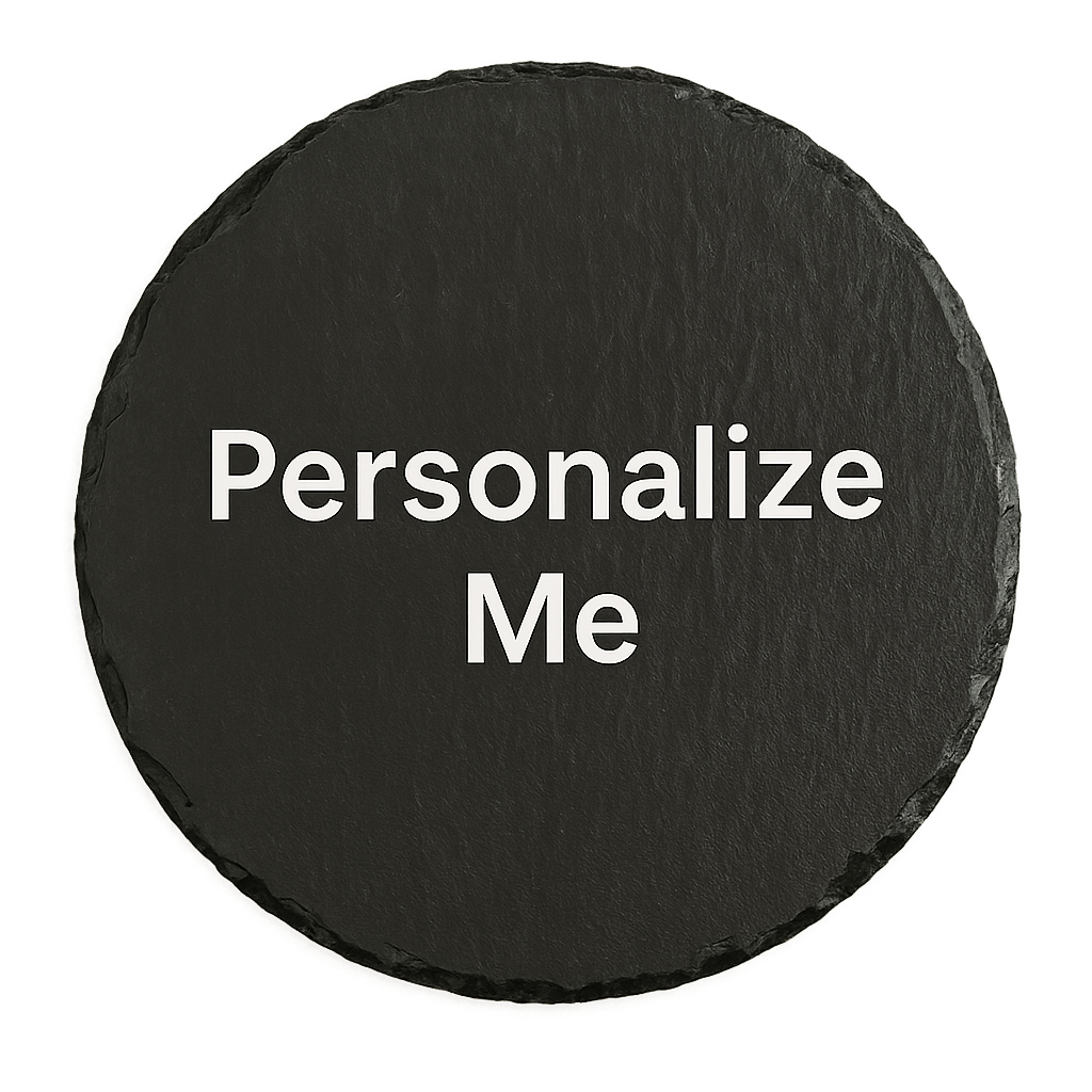 Personalized Round Photo Slate – Unique Memories on Elegant Natural Stone (Sublimated Slate) - Custom Crafting Alliance, LLC