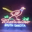 Pink Pheasant Hunter with Budweiser South Dakota Neon Signs Light
