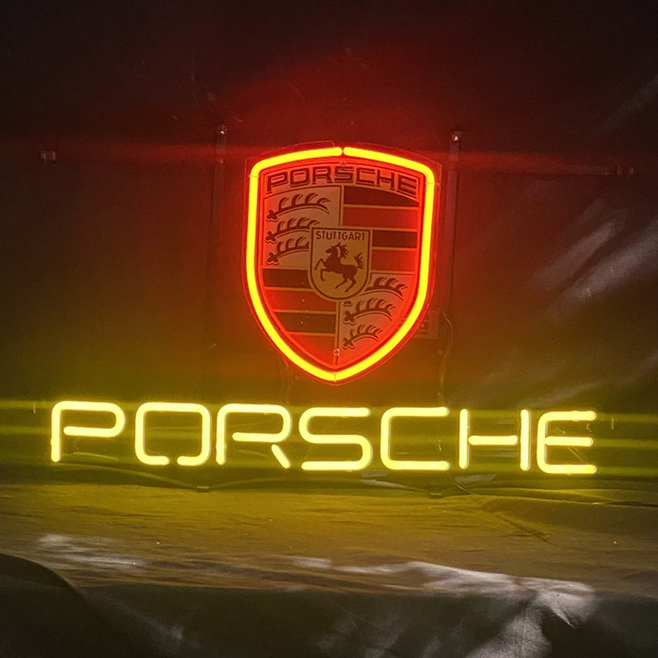 Porsche Car Neon Sign Light