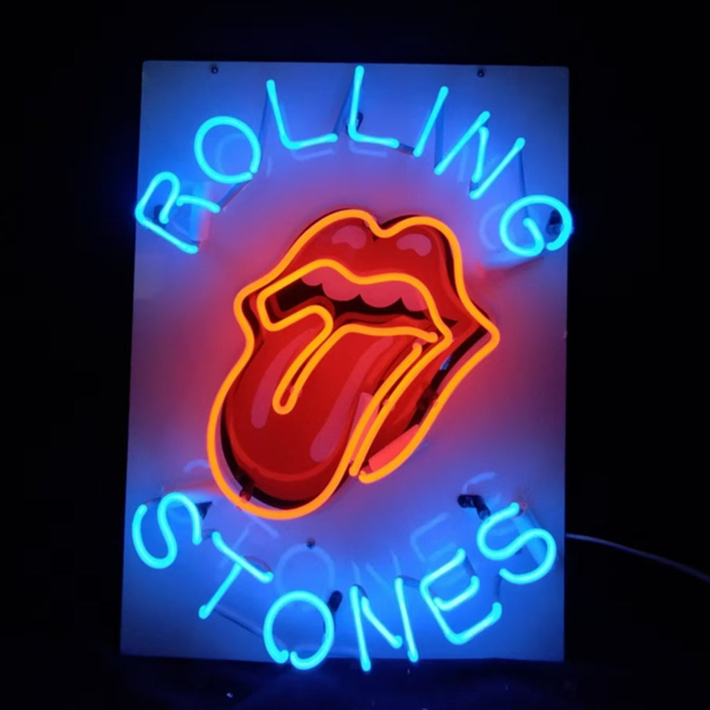 Rolling Stones Rock Roll Band Logo Neon Signs Light