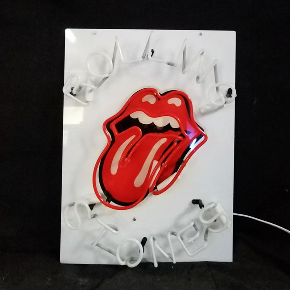 Rolling Stones Rock Roll Band Logo Neon Signs Light