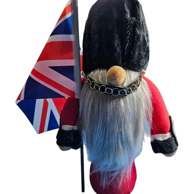Royal Guard Gnomes - British - Inspired Handmade Tomtes with Union Jack Flags - Custom Crafting Alliance, LLC