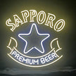 Sapporo Premium Beer with Star Neon Signs Light