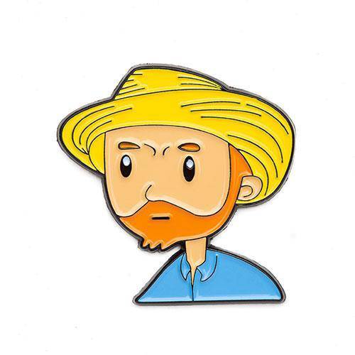 Self-Portrait with Straw Hat Enamel Pin - Today is Art Day
