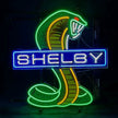 Blue Shelby Auto Car Green Cobra Neon Light Sign