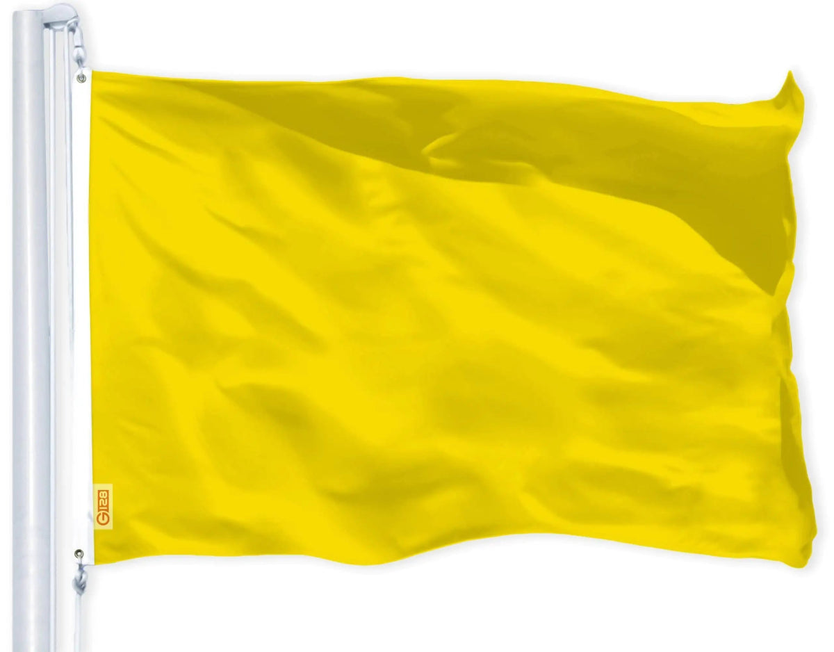 Solid Yellow Color Flag 3x5 Ft Printed 150D Polyester Indoor Outdoor Vibrant - Custom Crafting Alliance, LLC