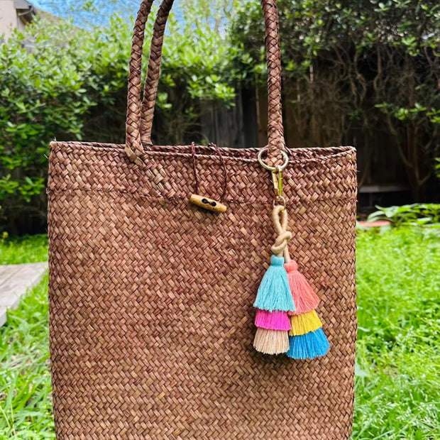 Spring Straw Shopping Bag - Custom Crafting Alliance, LLC