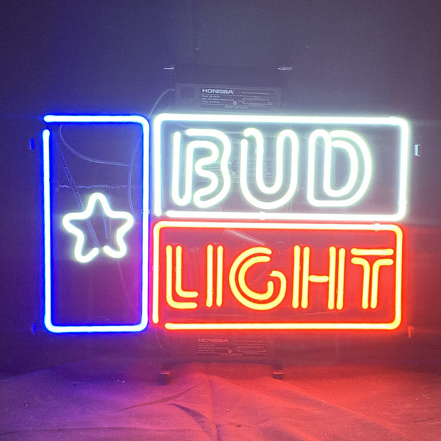 Bud Light Star Beer Neon Light Sign