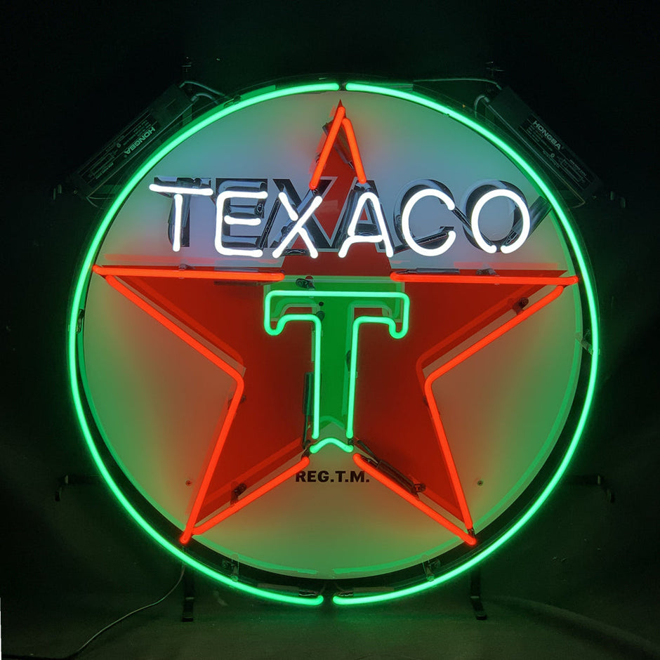 Texaco Gasoline Neon Signs Light