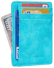 Travelambo Slim Wallet Front Pocket Minimalist Leather RFID Blocking Medium Size Green - Custom Crafting Alliance, LLC