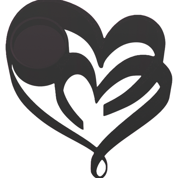 Two Hearts, One Glow Candle Holder - Custom Made to Order in Red and 12 Other Colors - Custom Crafting Alliance, LLC