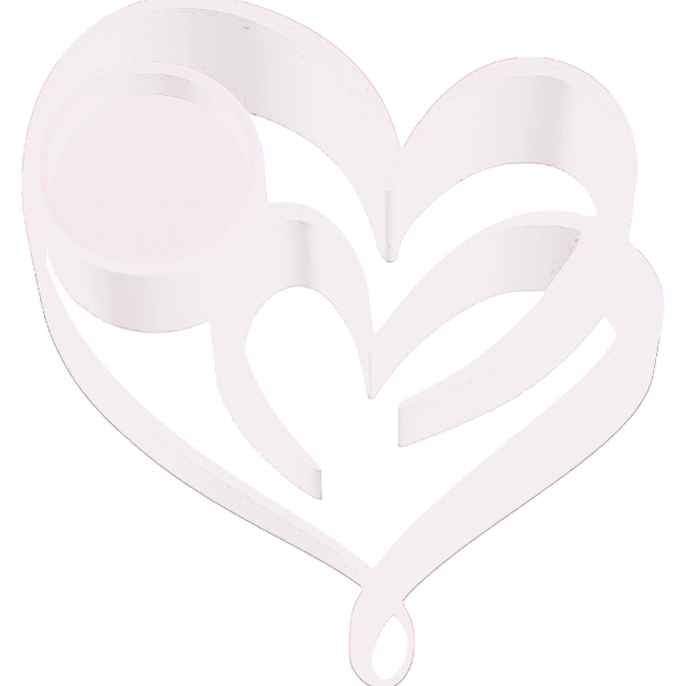 Two Hearts, One Glow Candle Holder - Custom Made to Order in Red and 12 Other Colors - Custom Crafting Alliance, LLC