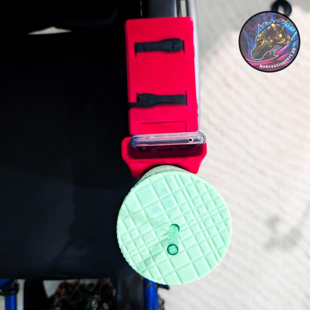 Universal Wheelchair Cup & Phone Holder – Works with Powerchairs & Manual Chairs - Multiple Colors To Choose From - Mobility Aides - Custom Crafting Alliance, LLC