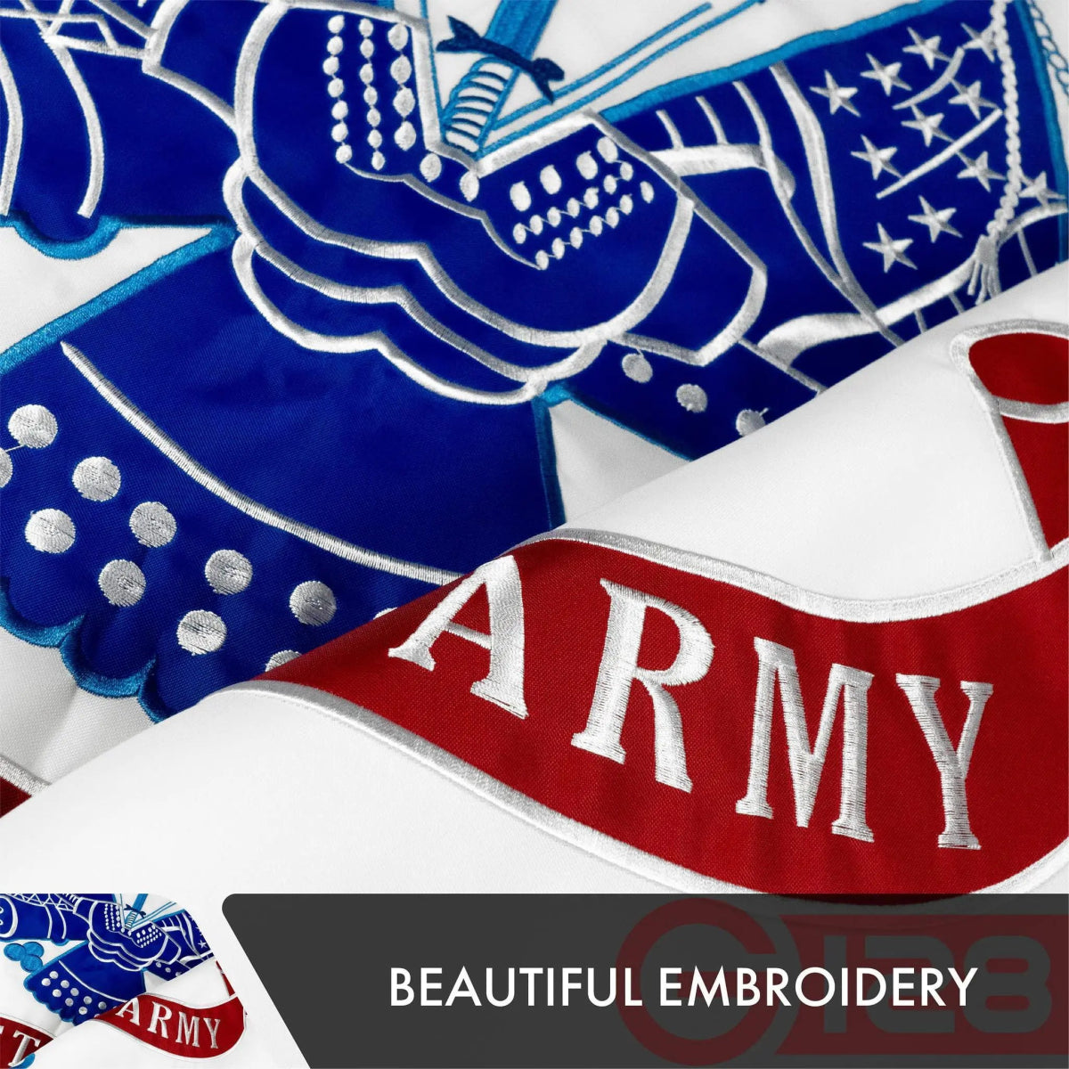 US Army Flag 3x5 Ft Double Double Sided Embroidered 210D Polyester Military - Custom Crafting Alliance, LLC