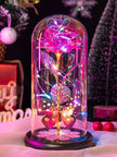 Valentines Day Gifts for Her, Galaxy Glass Rose Forever Eternal Crystal Flower Light Up Rose in Glass Dome with Butterfly Birthday Valentine Gifts for Women Daughter Mom Wife Girlfriend Colorful - Custom Crafting Alliance, LLC