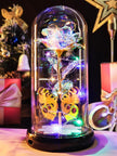 Valentines Day Gifts for Her, Galaxy Glass Rose Forever Eternal Crystal Flower Light Up Rose in Glass Dome with Butterfly Birthday Valentine Gifts for Women Daughter Mom Wife Girlfriend Colorful - Custom Crafting Alliance, LLC