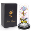 Valentines Day Gifts for Her, Galaxy Glass Rose Forever Eternal Crystal Flower Light Up Rose in Glass Dome with Butterfly Birthday Valentine Gifts for Women Daughter Mom Wife Girlfriend Colorful - Custom Crafting Alliance, LLC