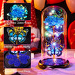 Valentines Day Gifts for Her, Galaxy Glass Rose Forever Eternal Crystal Flower Light Up Rose in Glass Dome with Butterfly Birthday Valentine Gifts for Women Daughter Mom Wife Girlfriend Colorful - Custom Crafting Alliance, LLC