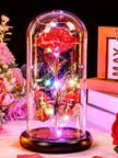 Valentines Day Gifts for Her, Galaxy Glass Rose Forever Eternal Crystal Flower Light Up Rose in Glass Dome with Butterfly Birthday Valentine Gifts for Women Daughter Mom Wife Girlfriend Colorful - Custom Crafting Alliance, LLC