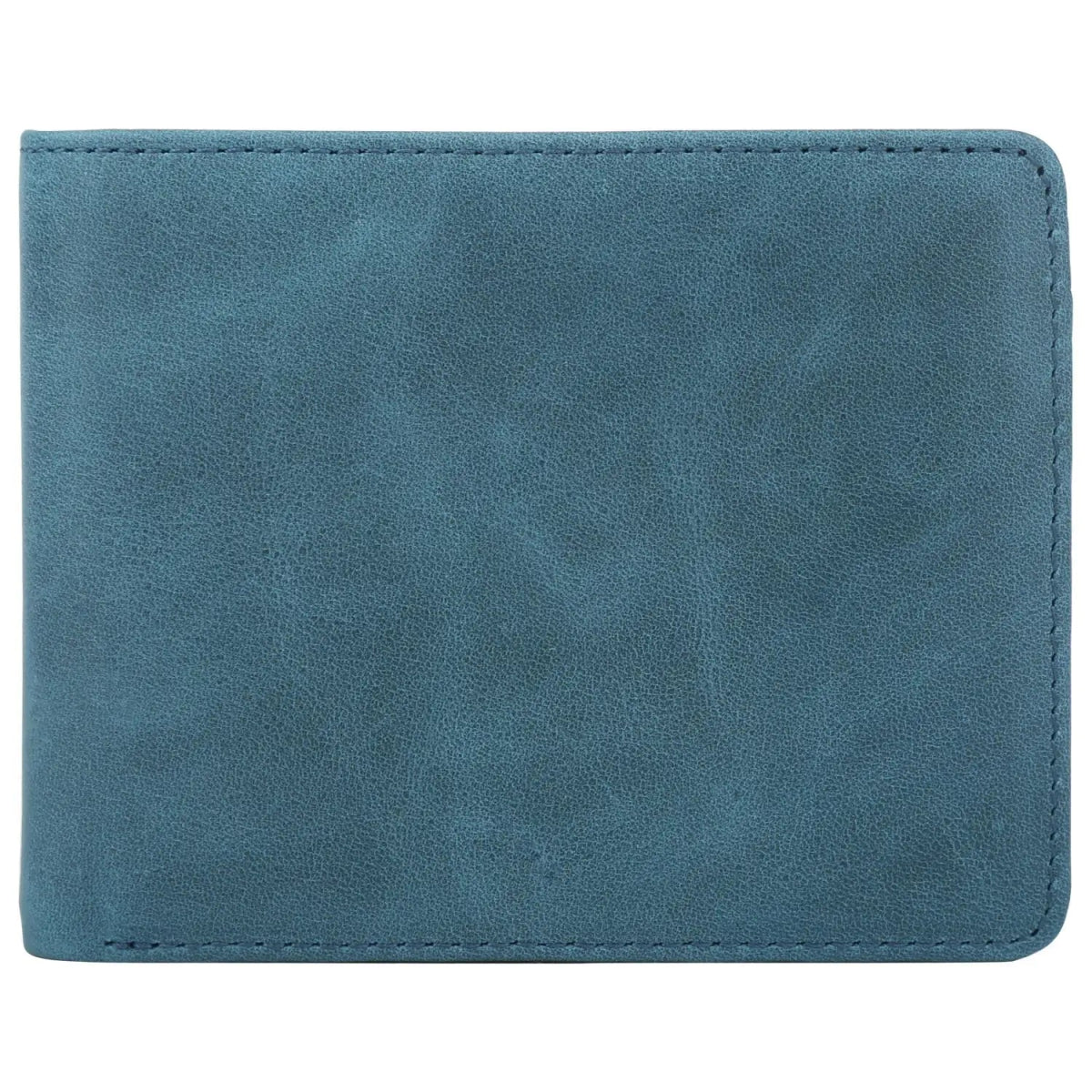 Wallet for Men - Genuine Leather RFID Blocking Bifold Stylish Wallet With 2 ID Window Vintage Style Vintage Ocean Blue - Custom Crafting Alliance, LLC