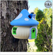 Whimsical Mushroom Birdhouse for Gardens – Fairy Cottage Outdoor Bird Home - Bird House - Custom Crafting Alliance, LLC