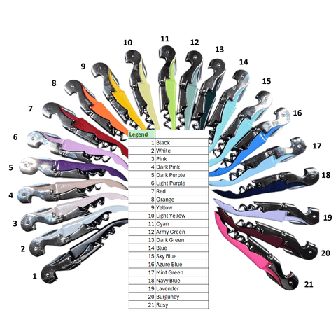 Custom Laser-Engraved Waiter’s Corkscrew — 20 Colors - Cocktail Shakers & Tools