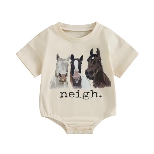 WZTYYDS Newborn Baby Boy Girl Bubble Romper Short Sleeve Oversized Letters Graphic Bodysuit One Piece Neutral Summer Clothes - Custom Crafting Alliance, LLC