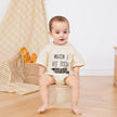 WZTYYDS Newborn Baby Boy Girl Bubble Romper Short Sleeve Oversized Letters Graphic Bodysuit One Piece Neutral Summer Clothes - Custom Crafting Alliance, LLC