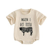 WZTYYDS Newborn Baby Boy Girl Bubble Romper Short Sleeve Oversized Letters Graphic Bodysuit One Piece Neutral Summer Clothes - Custom Crafting Alliance, LLC