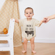 WZTYYDS Newborn Baby Boy Girl Bubble Romper Short Sleeve Oversized Letters Graphic Bodysuit One Piece Neutral Summer Clothes - Custom Crafting Alliance, LLC