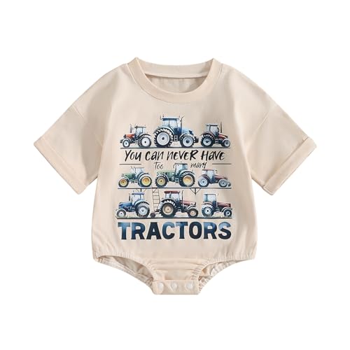 WZTYYDS Newborn Baby Boy Girl Bubble Romper Short Sleeve Oversized Letters Graphic Bodysuit One Piece Neutral Summer Clothes - Custom Crafting Alliance, LLC