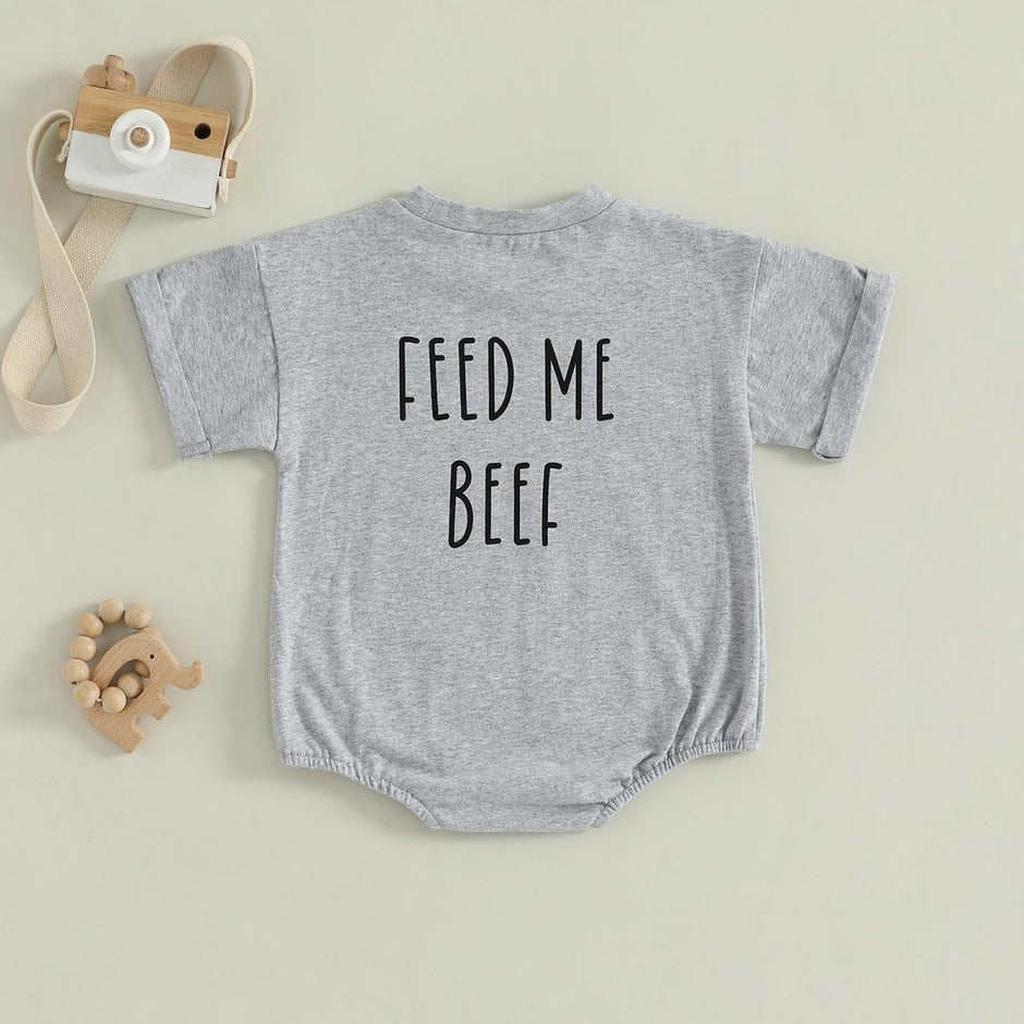 WZTYYDS Newborn Baby Boy Girl Bubble Romper Short Sleeve Oversized Letters Graphic Bodysuit One Piece Neutral Summer Clothes - Custom Crafting Alliance, LLC