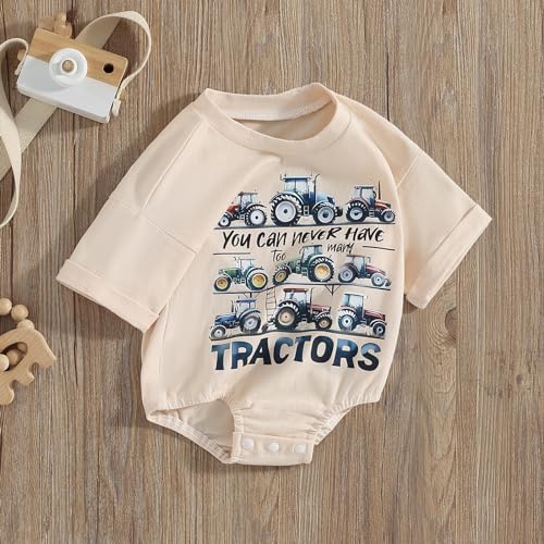 WZTYYDS Newborn Baby Boy Girl Bubble Romper Short Sleeve Oversized Letters Graphic Bodysuit One Piece Neutral Summer Clothes - Custom Crafting Alliance, LLC