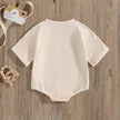 WZTYYDS Newborn Baby Boy Girl Bubble Romper Short Sleeve Oversized Letters Graphic Bodysuit One Piece Neutral Summer Clothes - Custom Crafting Alliance, LLC