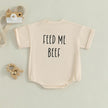 WZTYYDS Newborn Baby Boy Girl Bubble Romper Short Sleeve Oversized Letters Graphic Bodysuit One Piece Neutral Summer Clothes - Custom Crafting Alliance, LLC