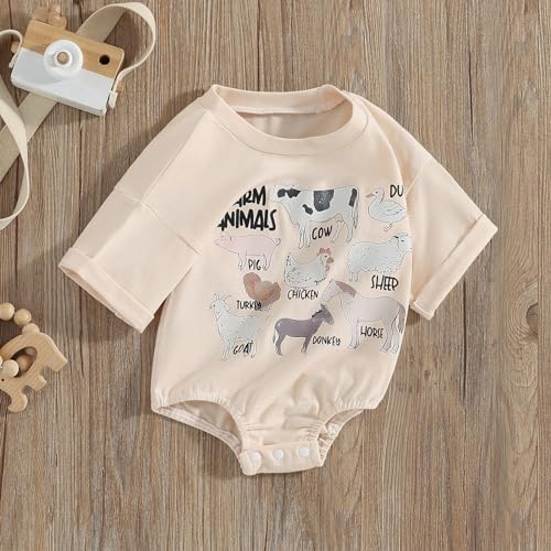 WZTYYDS Newborn Baby Boy Girl Bubble Romper Short Sleeve Oversized Letters Graphic Bodysuit One Piece Neutral Summer Clothes - Custom Crafting Alliance, LLC