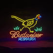 Yellow Pheasant Hunter Budweiser Nebraska Neon Sign Light